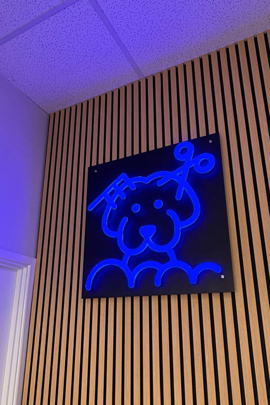 Illuminated Reception Sign
