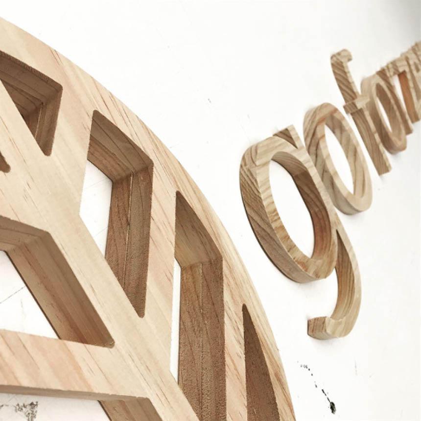 Timber Reception Sign